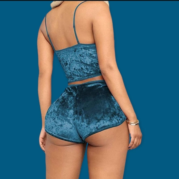 4 Sets of Women's Velvet 2 piece Pajama Sleepwear Blue LiteBlue Pink Purple - Picture 3 of 5